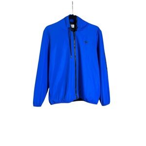 Victoria's Secret PINK Royal Blue Hooded Windbreaker Jacket Dog Logo Y2K XS/S